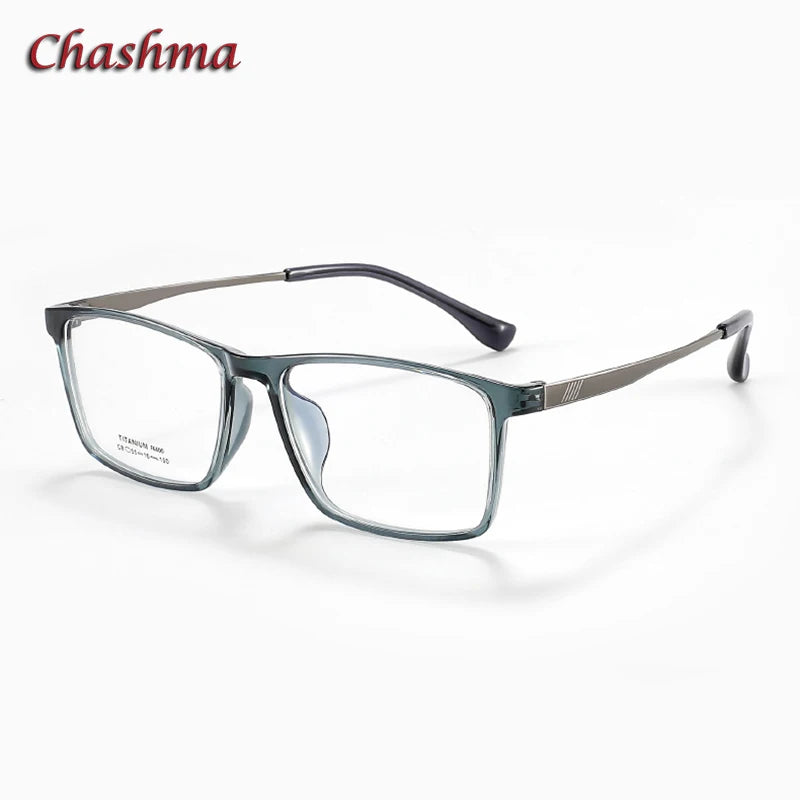 Chashma Ochki Unisex Full Rim Square Titanium Eyeglasses 316600