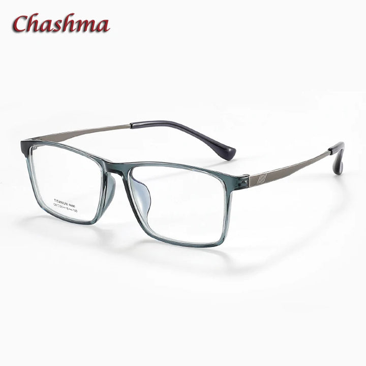 Chashma Ochki Unisex Full Rim Square Titanium Eyeglasses 316600