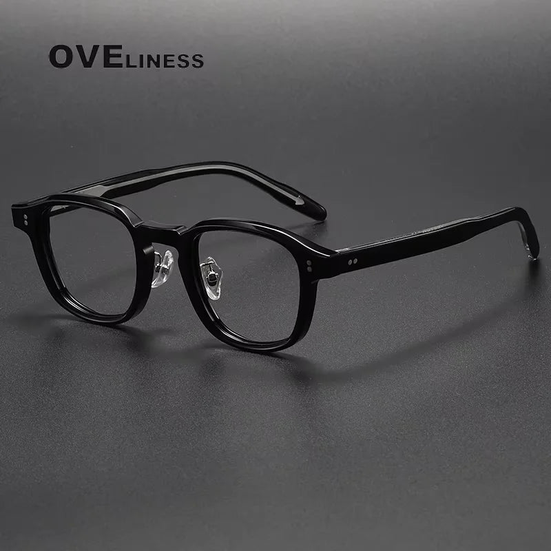 Oveliness Women's Full Rim Square Thick Acetate Eyeglasses 313013 Full Rim Oveliness black
