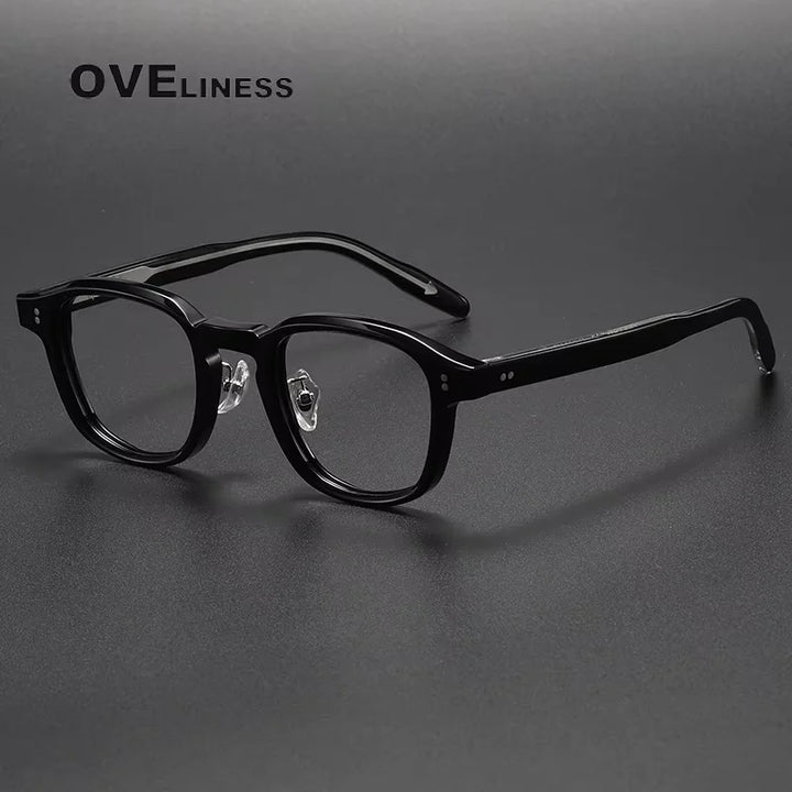 Oveliness Women's Full Rim Square Thick Acetate Eyeglasses 313013 Full Rim Oveliness black