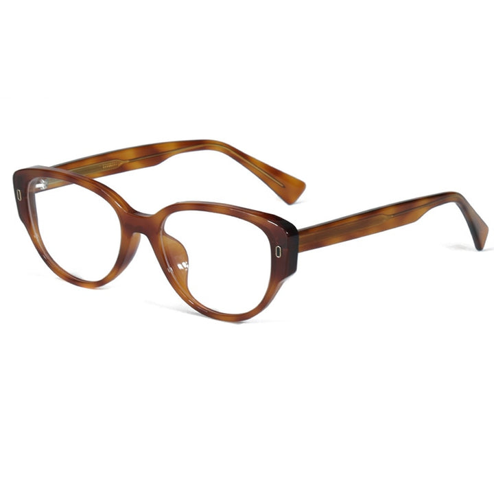 Bclear Women's Full Rim Square Cat Eye Acetate Eyeglasses Myk9128 Full Rim Bclear