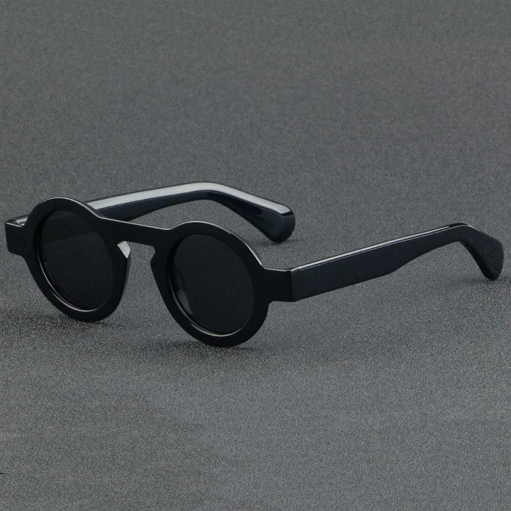 Nobler Unisex Full Rim Round Thick Acetate Polarized Sunglasses 8822 Sunglasses Nobler