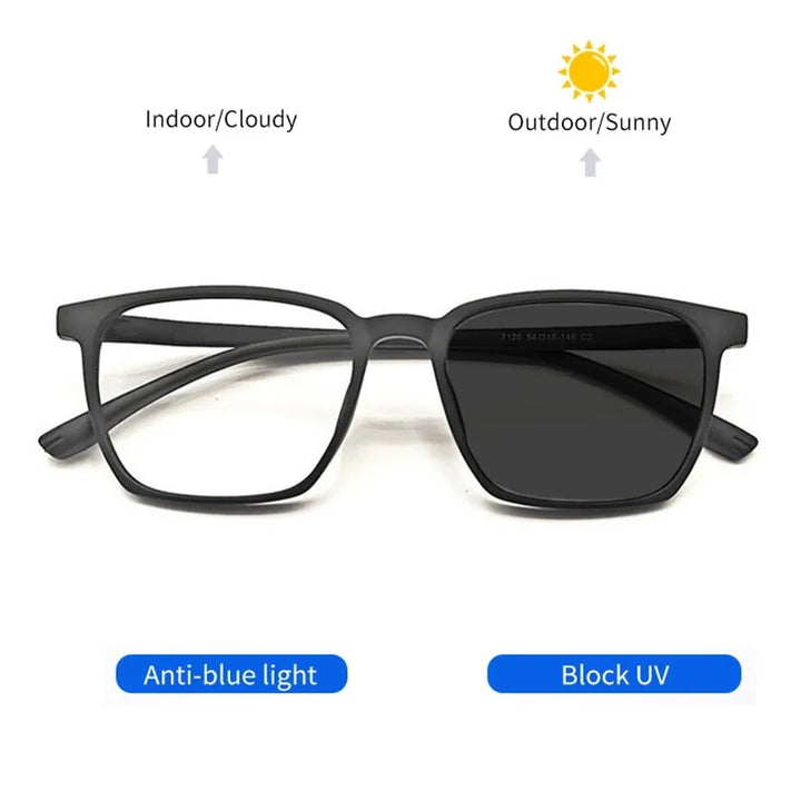 Kocolior Unisex Full Rim Square Tr 90 Acetate Hyperopic Reading Glasses 7120 Reading Glasses Kocolior