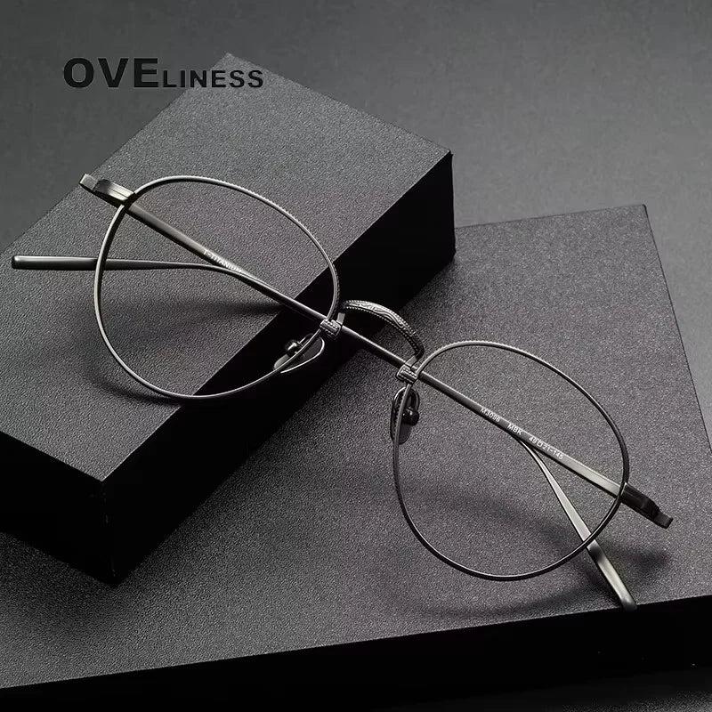 Oveliness Women's Full Rim Round Oval Titanium Eyeglasses 23096