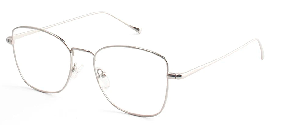 Esnbie Women's Full Rim Polygon Square Alloy Eyeglasses 241270