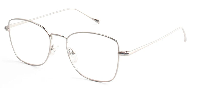 Esnbie Women's Full Rim Polygon Square Alloy Eyeglasses 241270