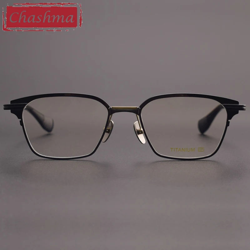 Chashma Unisex Full Rim Square Acetate Titanium Eyeglasses 152 Full Rim Chashma
