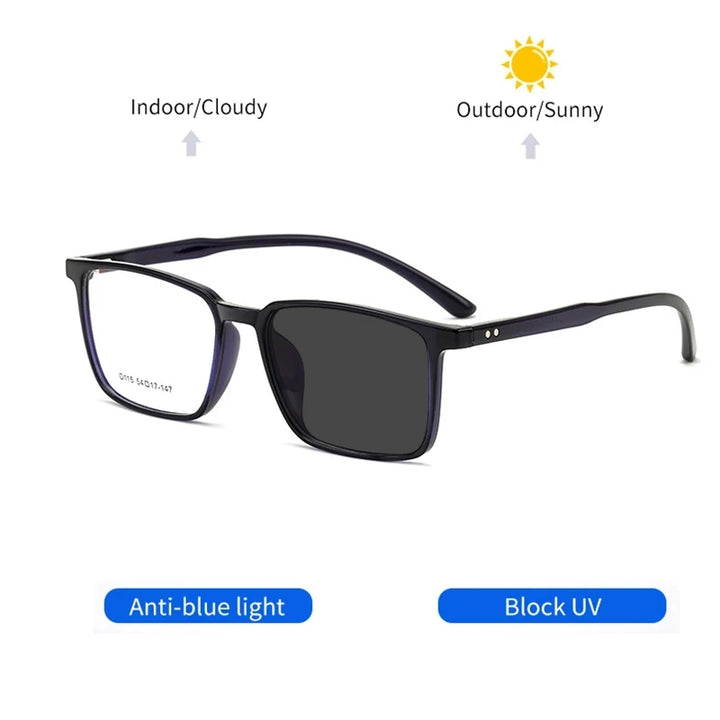 Kocolior Unisex Full Rim Square Acetate Tr 90 Hyperopic Reading Glasses D115 Reading Glasses Kocolior