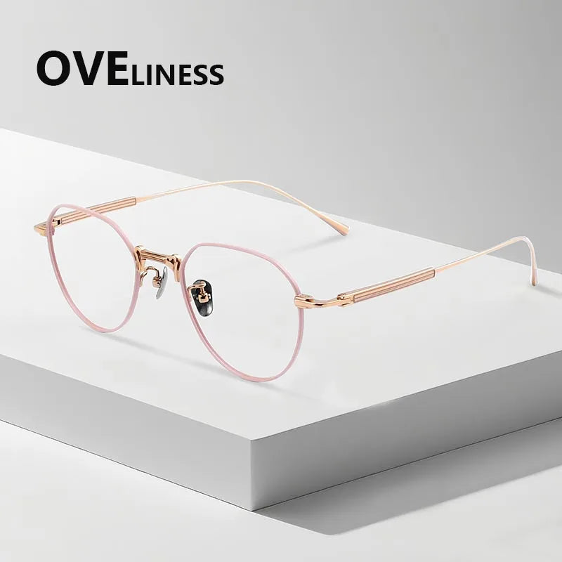 Oveliness Women's Full Rim Flat Top Oval Titanium Eyeglasses 927101