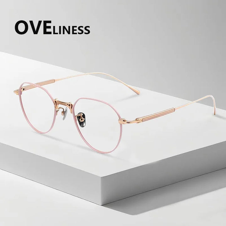 Oveliness Women's Full Rim Flat Top Oval Titanium Eyeglasses 927101