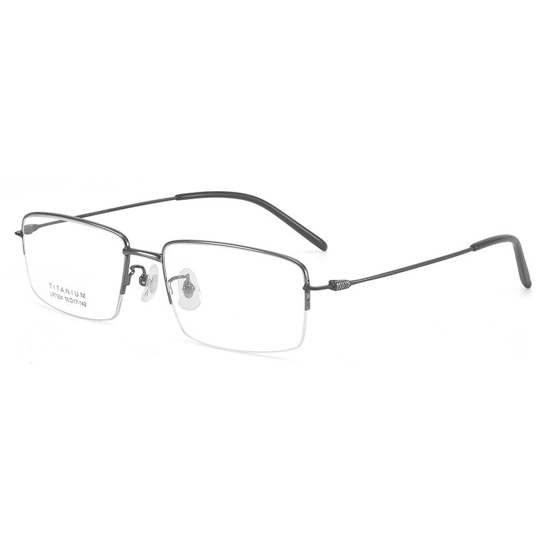 Bclear Unisex Semi Rim Square Titanium Eyeglasses Lb7924 Semi Rim Bclear Gray