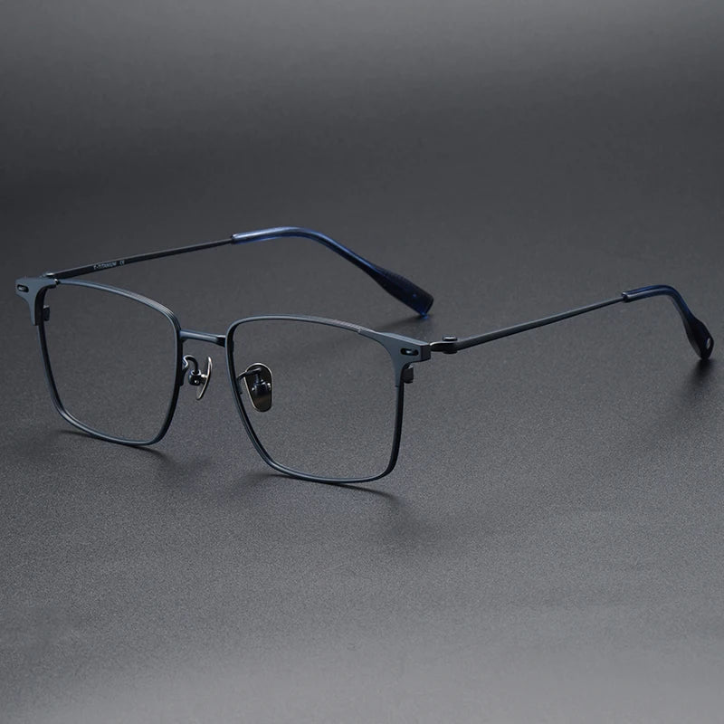 Oveliness Men's Full Rim Square Titanium Eyeglasses 8108 Full Rim Oveliness blue  