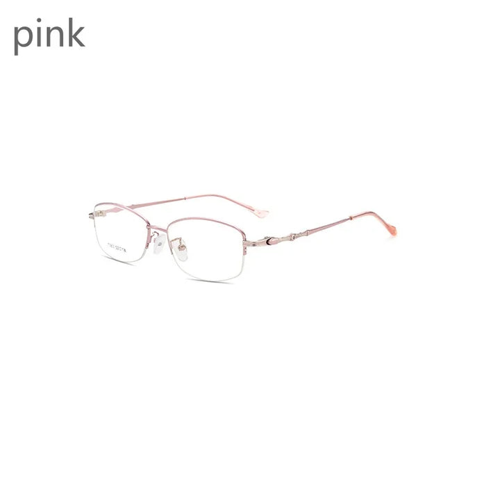 KatKani Womens  Rimless Square Alloy Eyeglasses 1363 Rimless KatKani Eyeglasses Pink  