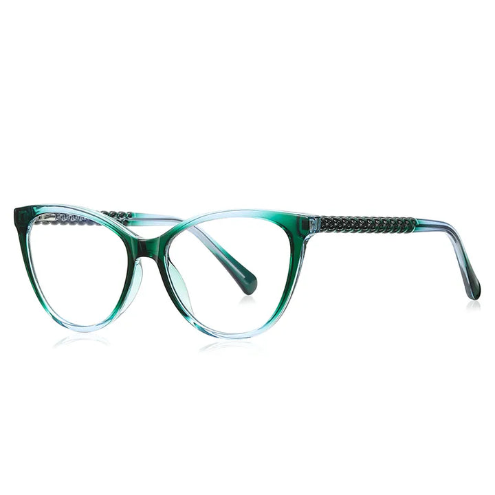 Vicky Unisex Full Rim Tr 90 Stainless Steel Cat Eye Reading Glasses 2136 Reading Glasses Vicky PFD2136-C6 0 