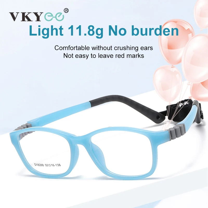 Vicky Unisex Children's Full Rim Square Tr 90 Titanium Eyeglasses 4182 Full Rim Vicky