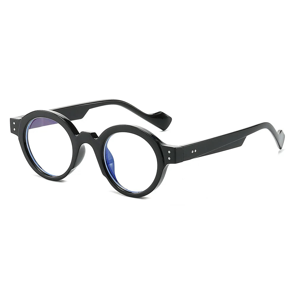 CCspace Unisex Full Rim Round Polycarbonate Reading Glasses R57194 Reading Glasses CCspace Black 0