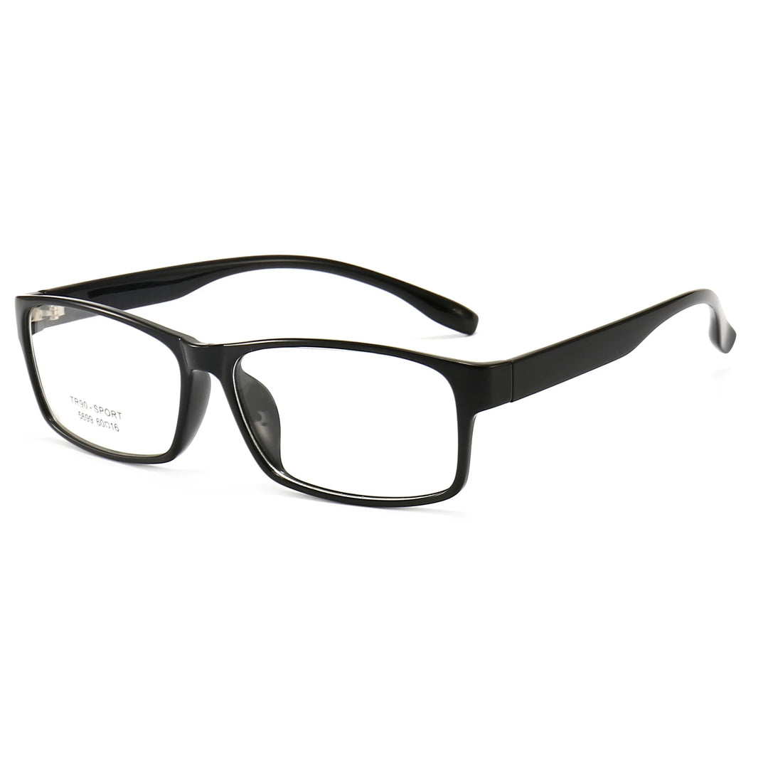 Cubojue Unisex Full Rim Oversized Square Plastic Reading Glasses 5699 Reading Glasses Cubojue shiny black 0