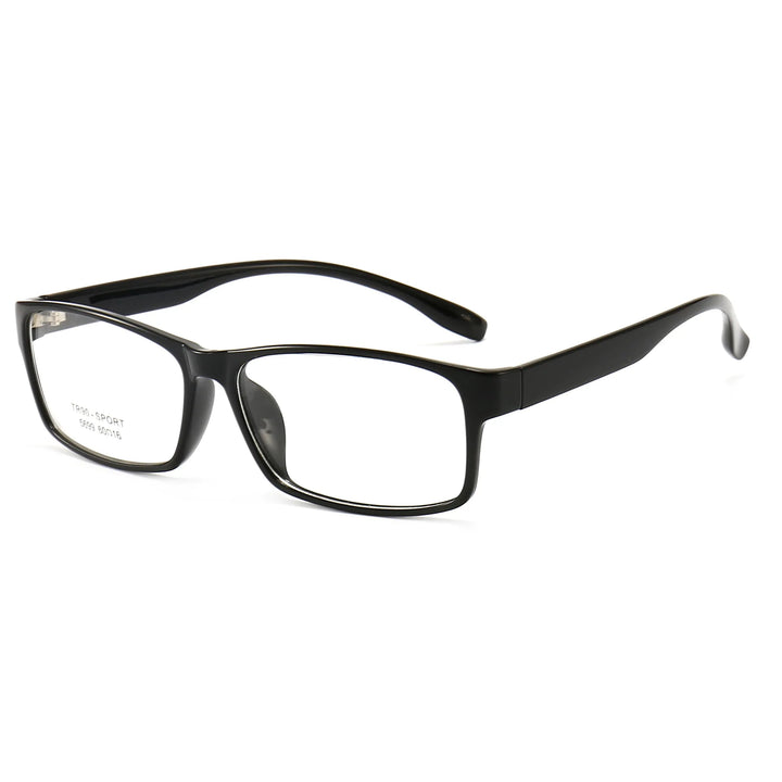 Cubojue Unisex Full Rim Oversized Square Plastic Reading Glasses 5699 Reading Glasses Cubojue shiny black 0