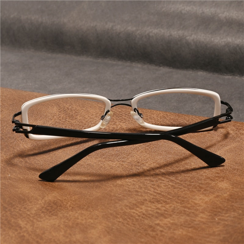 Cubojue Unisex Full Rim Rectangle Tr 90 Titanium Myopic Reading Glasses 2104m Reading Glasses Cubojue