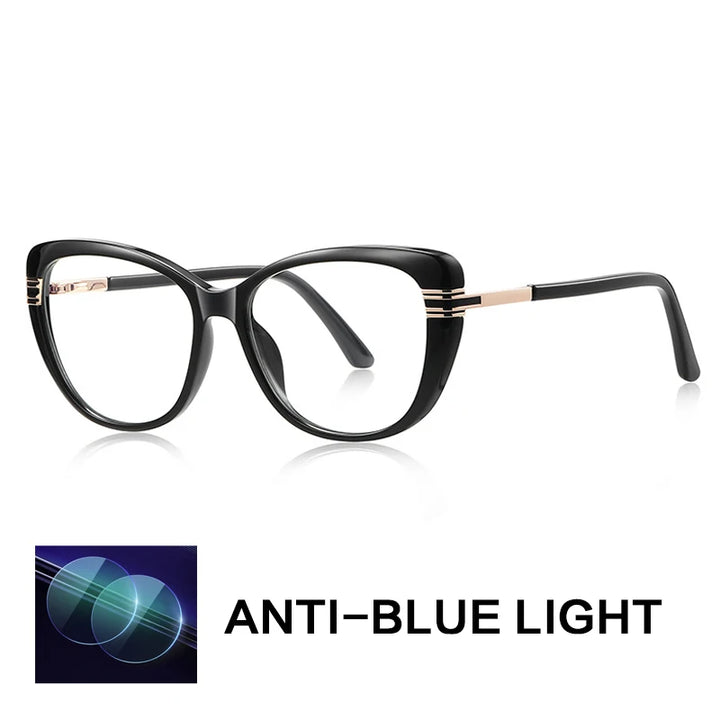 Gatenac Women's Full Rim Butterfly Tr 90 Titanium Reading Glasses G2274