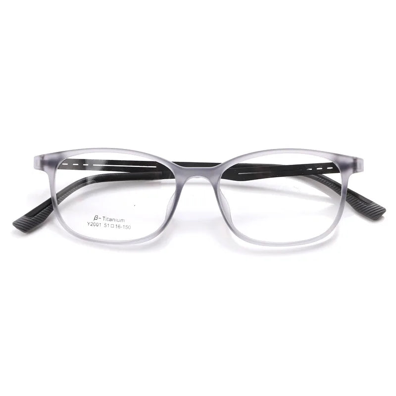 Xbora Unisex Full Rim Square Tr 90 Titanium Eyeglasses 2001
