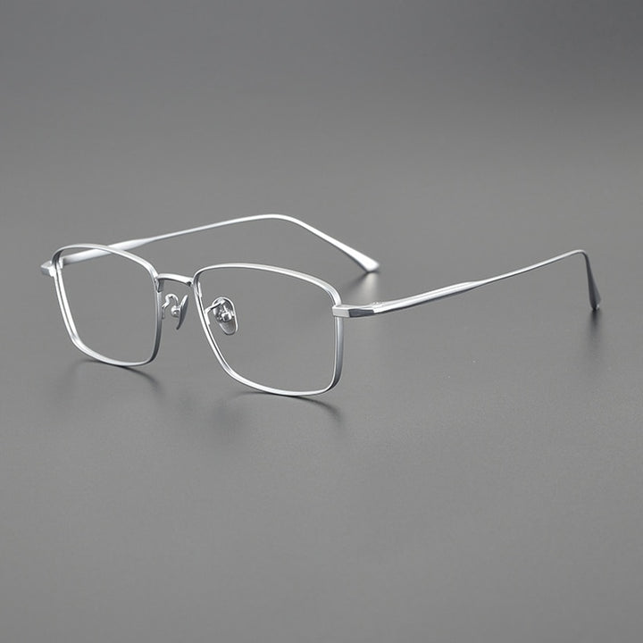 Gatenac Unisex Full Rim Square Titanium Eyeglasses Gxyj1100 Full Rim Gatenac