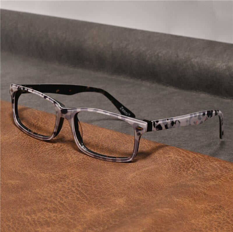Cubojue Unisex Full Rim Square Tr 90 Titanium Presbyopic Reading Glasses 07131p Reading Glasses Cubojue   