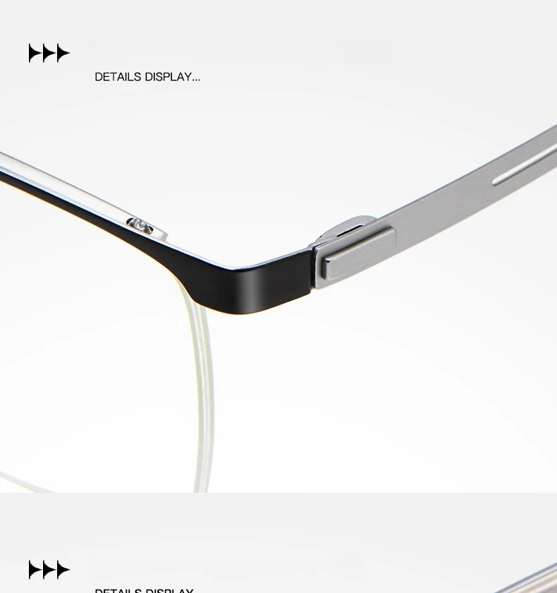 Yimaruli Unisex Semi Rim IP Titanium Square Eyeglasses 122As Semi Rim Yimaruili Eyeglasses
