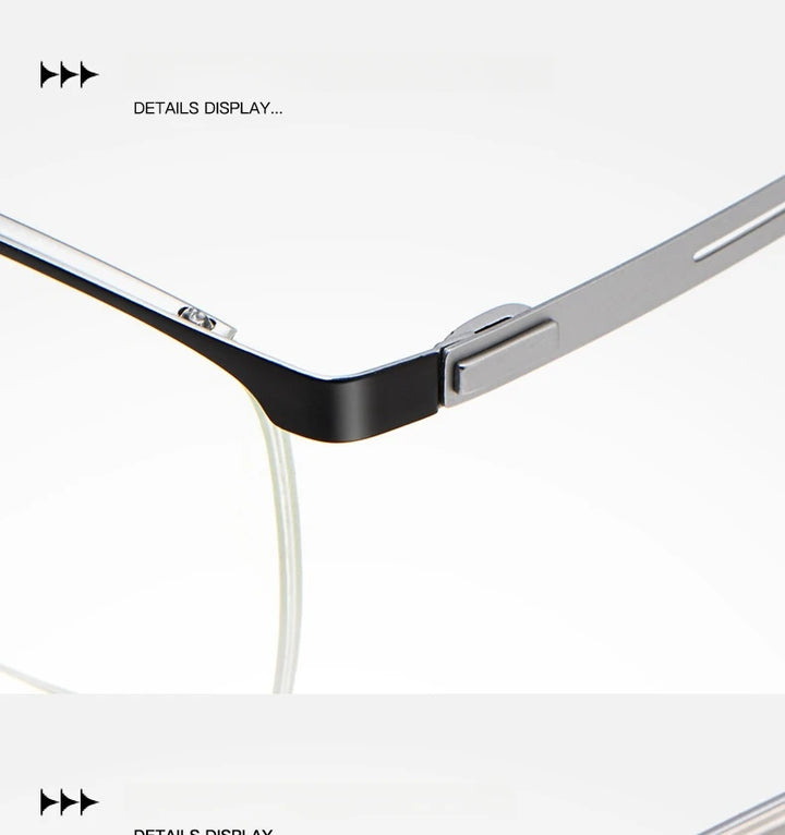 Yimaruli Unisex Semi Rim IP Titanium Square Eyeglasses 122As Semi Rim Yimaruili Eyeglasses