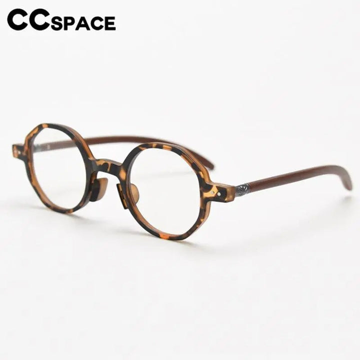 CCspace Unisex Full Rim Polygon Tr 90 Titanium Eyeglasses 56995 Full Rim CCspace