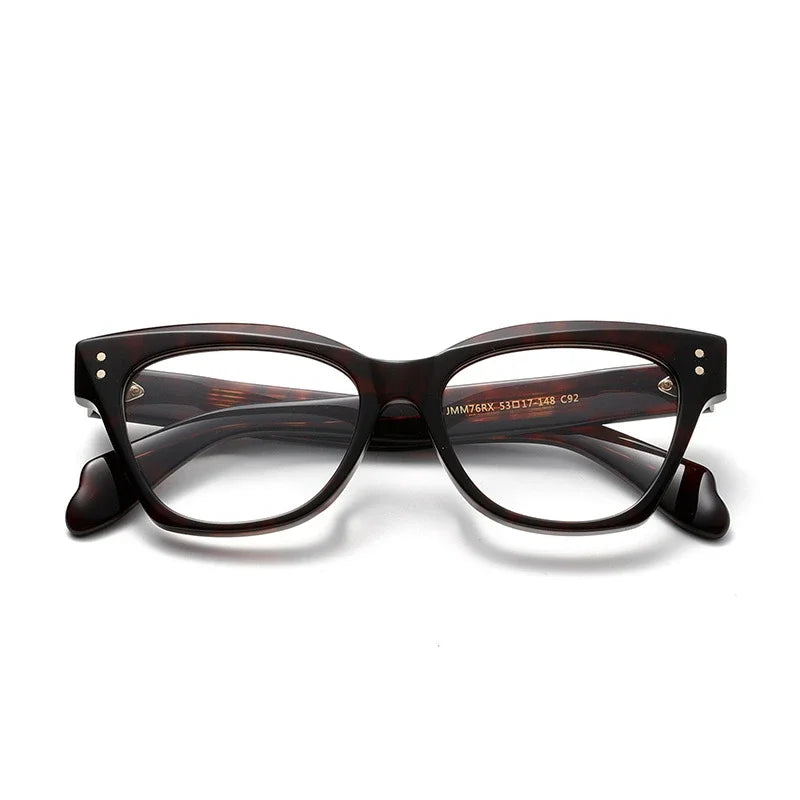 Muzz Unisex Full Rim Square Polygon Thick Acetate Eyeglasses 416764