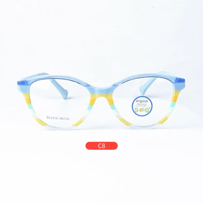 Secg Unisex Children's Full Rim Round Tr 90 Silicone Eyeglasses 262312