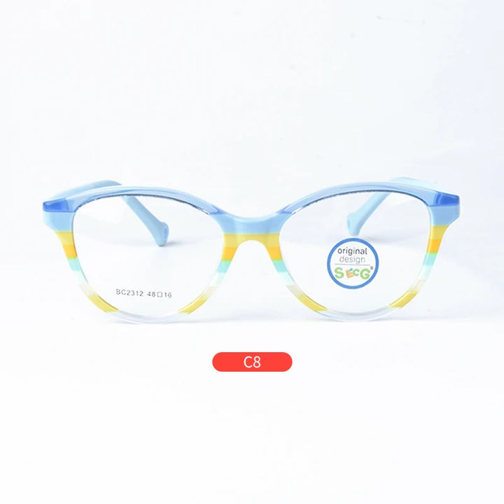 Secg Unisex Children's Full Rim Round Tr 90 Silicone Eyeglasses 262312