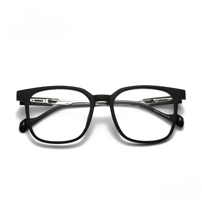 Hewei Unisex Full Rim Square Acetate Titanium Eyeglasses 41043