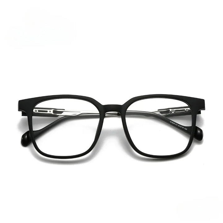 Hewei Unisex Full Rim Square Acetate Titanium Eyeglasses 41043