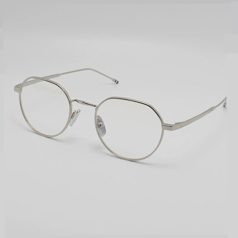 Black Mask Unisex Full Rim Flat Top Oval Alloy Eyeglasses 42914 Full Rim Black Mask
