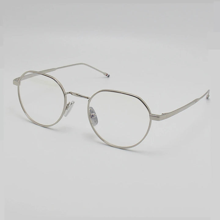 Black Mask Unisex Full Rim Flat Top Oval Alloy Eyeglasses 42914 Full Rim Black Mask