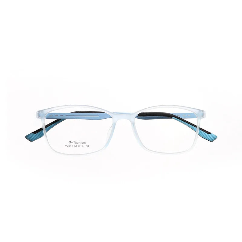 Xbora Unisex Full Rim Square Tr 90 Titanium Eyeglasses 2001