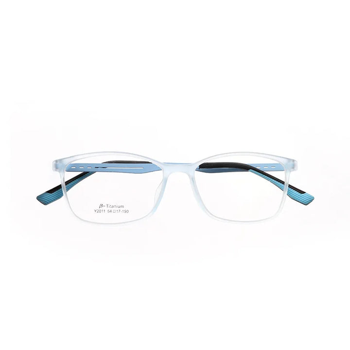 Xbora Unisex Full Rim Square Tr 90 Titanium Eyeglasses 2001