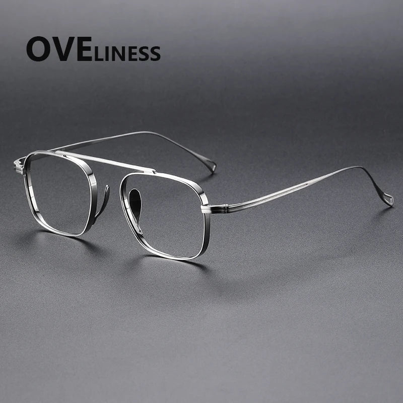 Oveliness Women's Full Rim Square Titanium Eyeglasses 89501