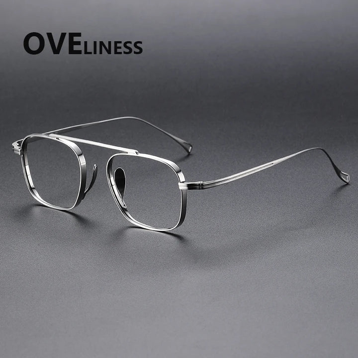 Oveliness Women's Full Rim Square Titanium Eyeglasses 89501