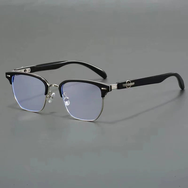 Xbora Unisex Full Rim Irregular Square Ultem Alloy Eyeglasses15659