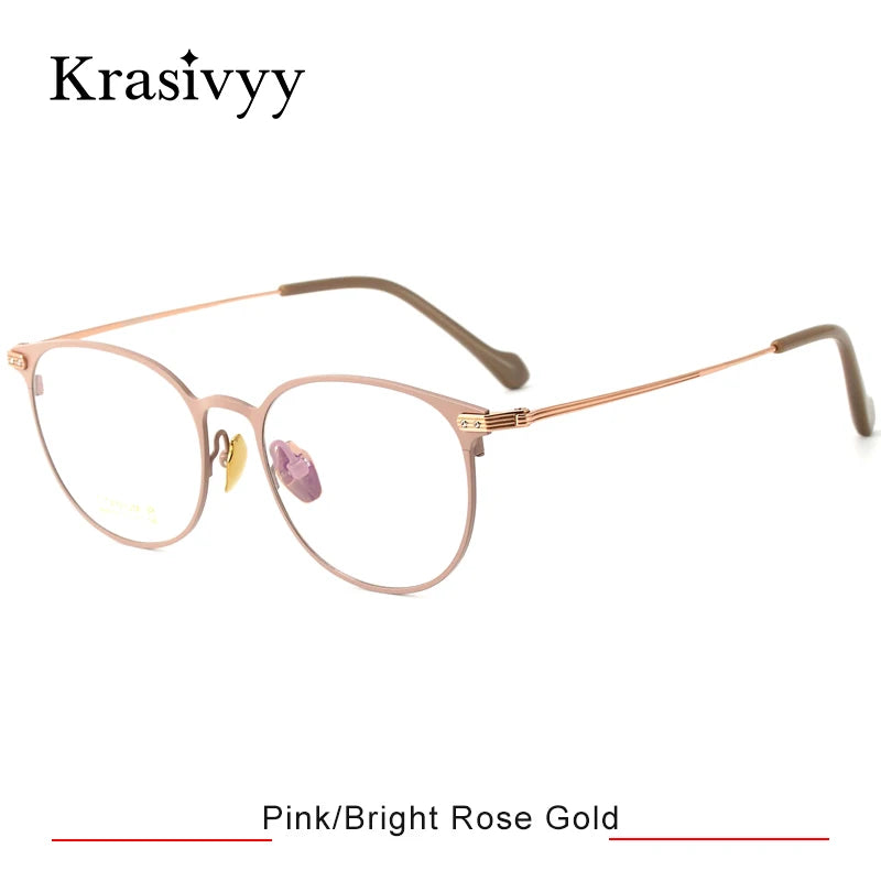 Krasivyy Unisex Full Rim Oval Round Titanium Eyeglasses 315010