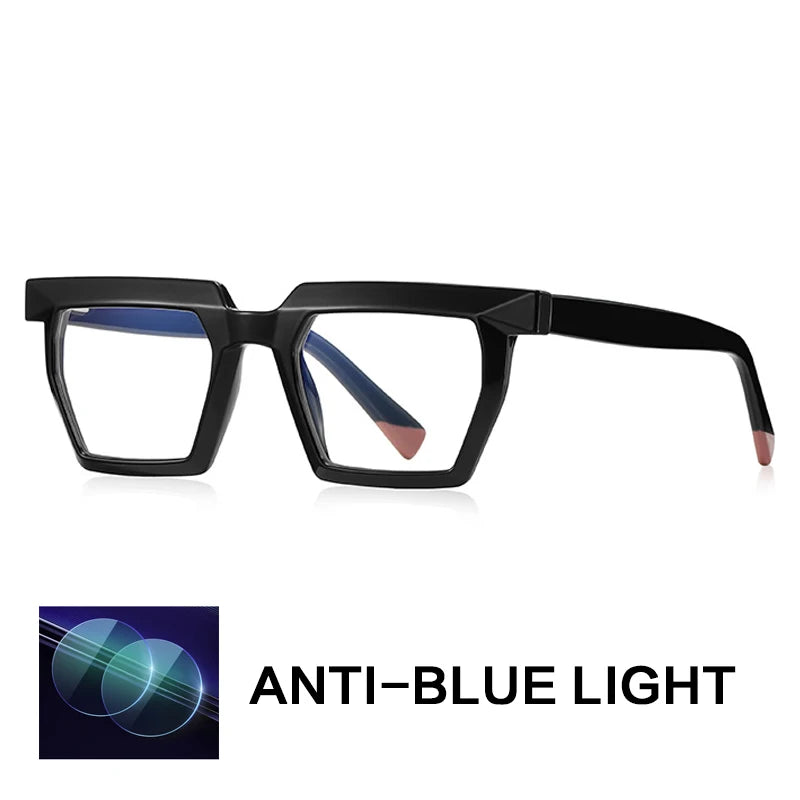 Gatenac Women's Full Rim Square Tr 90 Titanium Reading Glasses G2144