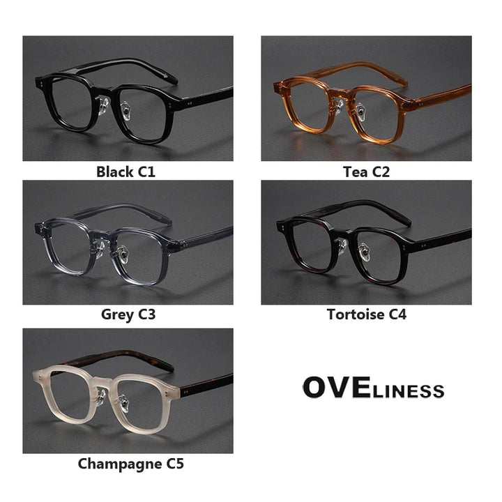 Oveliness Unisex Full Rim Square Acetate Eyeglasses V013 Full Rim Oveliness