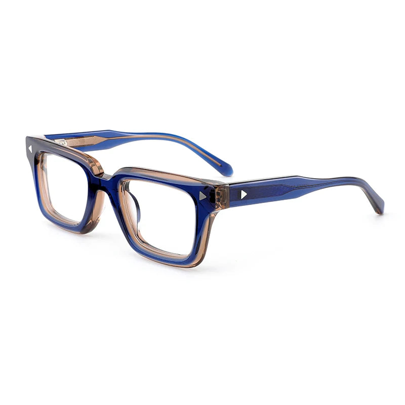 Gatenac Unisex Full Rim Brow Line Square Acetate Eyeglasses G66308