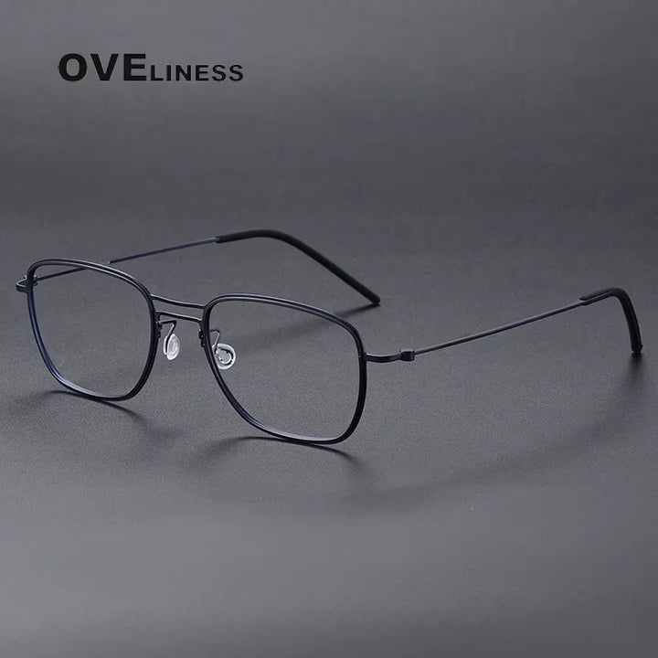 Oveliness Unisex Full Rim Polygon Square Titanium Eyeglasses 25524