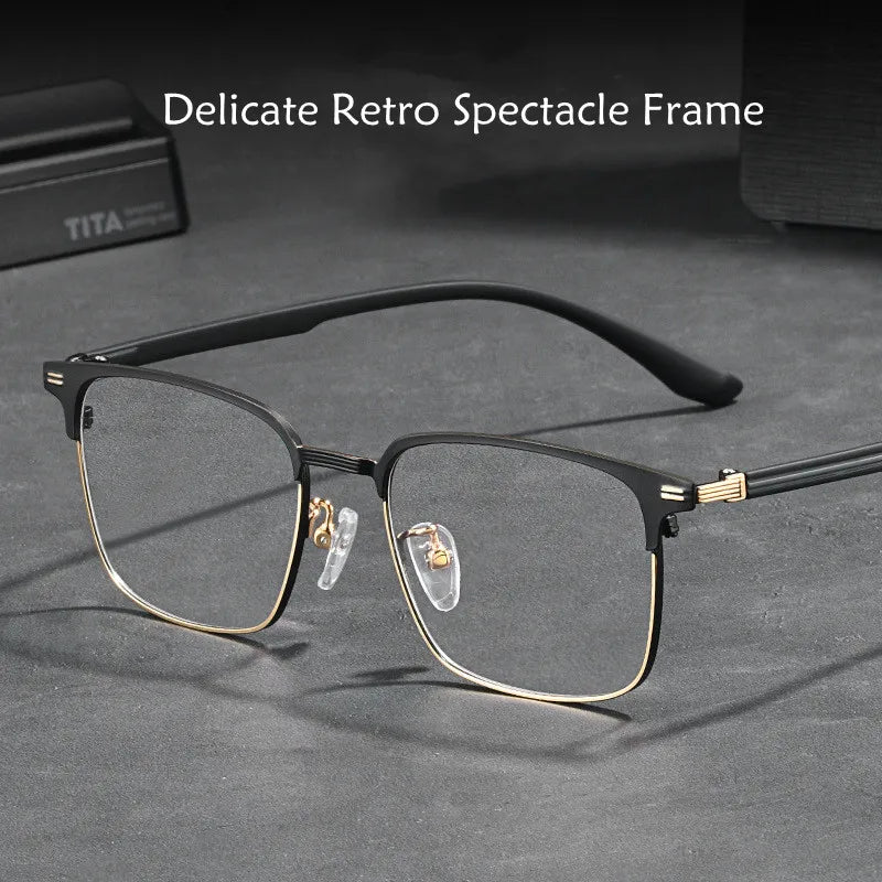 Kocolior Unisex Full Rim Square Alloy Hyperopic Reading Glasses 33999 Reading Glasses Kocolior