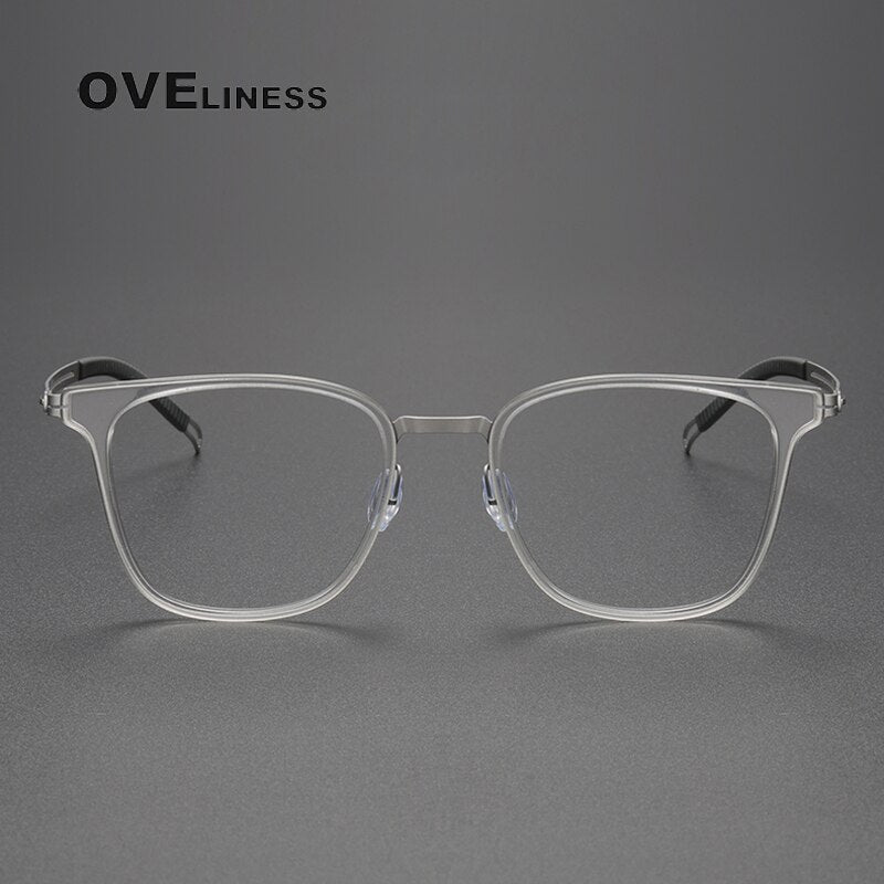 Oveliness Unisex Full Rim Square Titanium Eyeglasses 8202301 Full Rim Oveliness