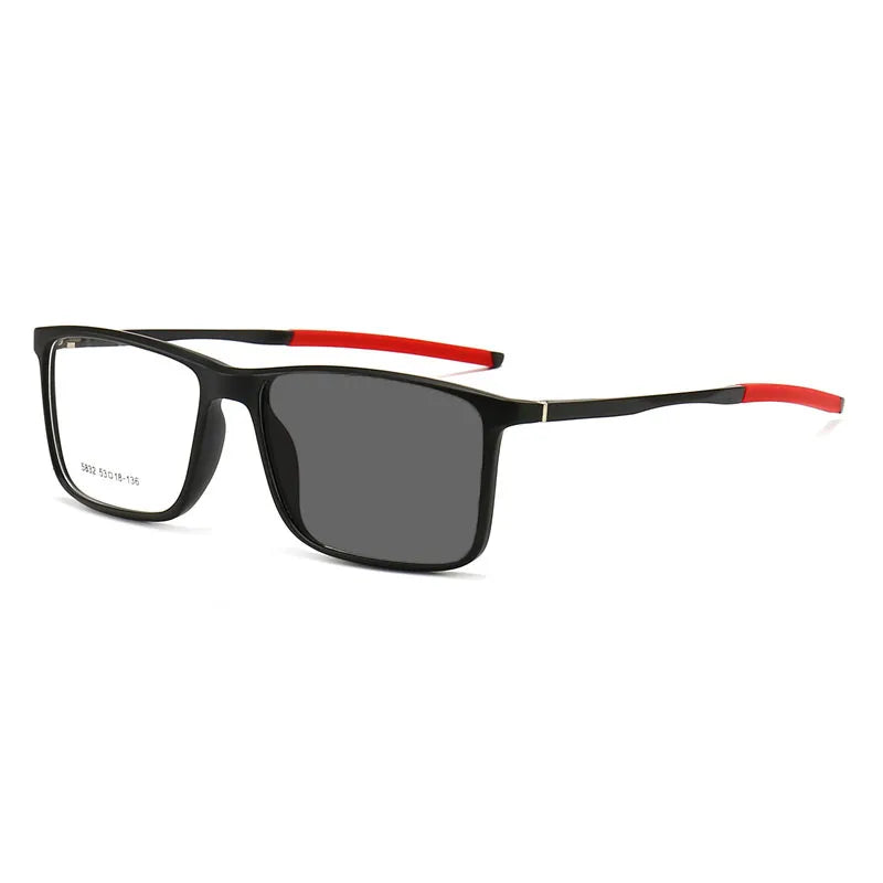 Kocolior Unisex Full Rim Square Tr 90 Aluminium Hyperopic Reading Glasses 5832 Reading Glasses Kocolior